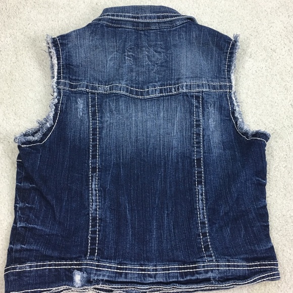 Amethyst sleeveless jean jacket - Picture 7 of 8